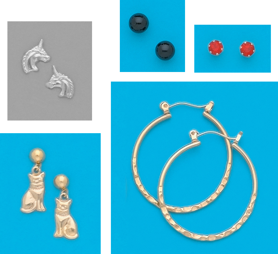 Set Of Various Pairs Of Earrings
